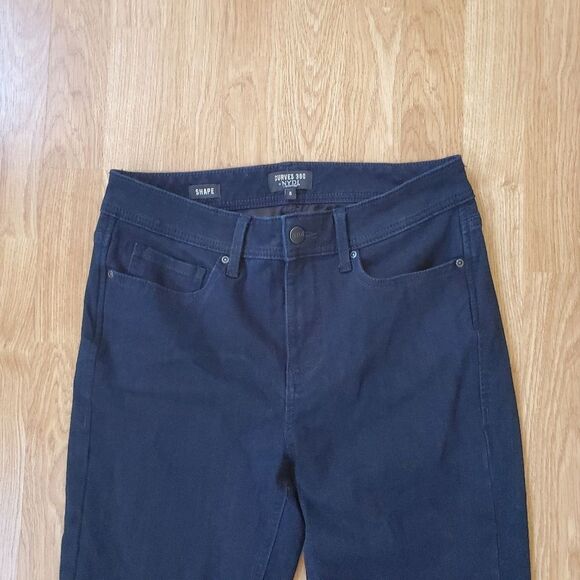 Curves 360 by NYDJ Shape Slim Straight Jeans w/ Bottom Side Slits sz 8=28x25 - Picture 3 of 13